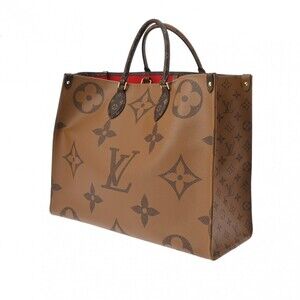 Louis Vuitton the brown canvas Giant bag handbag Monogram tote Go On